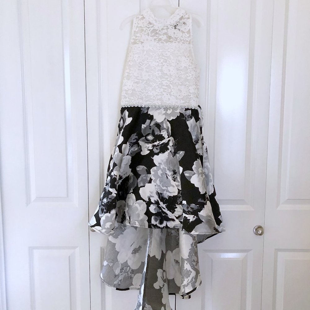 Xtraordinary Black and White High Low dress